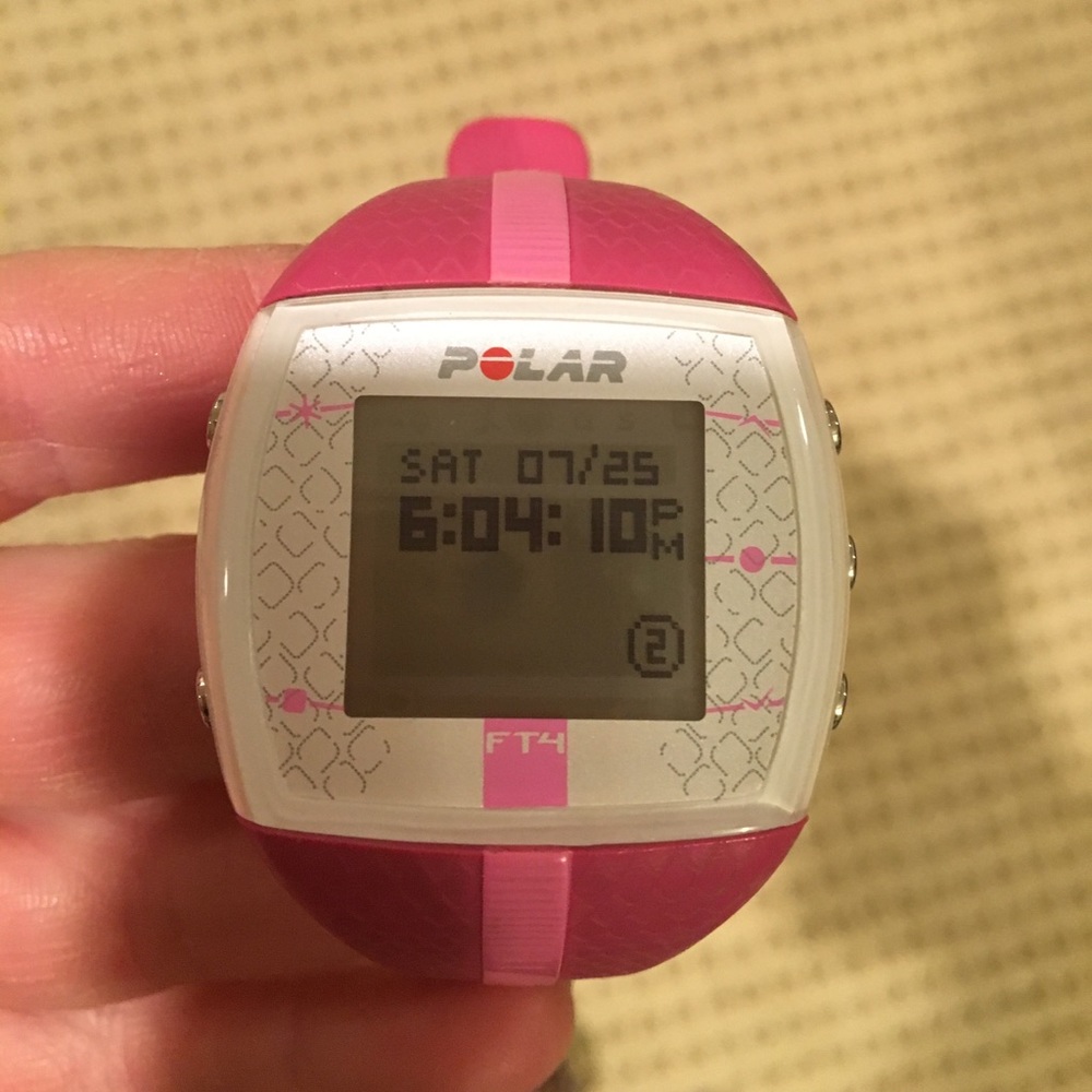 Polar FT 4 heart rate monitor & watch. Pink